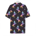 Rainbow Origami Unicorn Pattern Print Hawaiian Shirt