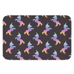 Rainbow Origami Unicorn Pattern Print Indoor Door Mat