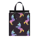 Rainbow Origami Unicorn Pattern Print Insulated Lunch Tote