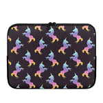 Rainbow Origami Unicorn Pattern Print Laptop Sleeve