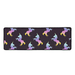 Rainbow Origami Unicorn Pattern Print Long Kitchen Mat