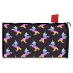 Rainbow Origami Unicorn Pattern Print Mailbox Cover