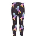 Rainbow Origami Unicorn Pattern Print Men's Leggings