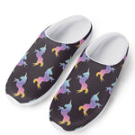 Rainbow Origami Unicorn Pattern Print Mesh Casual Shoes
