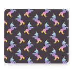 Rainbow Origami Unicorn Pattern Print Mouse Pad