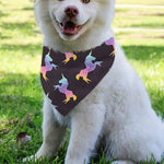Rainbow Origami Unicorn Pattern Print Over The Collar Dog Bandana