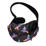 Rainbow Origami Unicorn Pattern Print Pet Sling Carrier