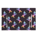 Rainbow Origami Unicorn Pattern Print Placemat