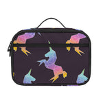 Rainbow Origami Unicorn Pattern Print Portable Lunch Bag