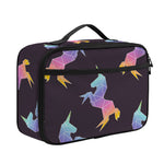 Rainbow Origami Unicorn Pattern Print Portable Lunch Bag