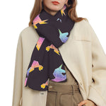 Rainbow Origami Unicorn Pattern Print Scarf