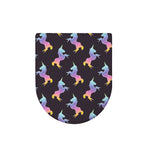 Rainbow Origami Unicorn Pattern Print Toilet Lid Cover