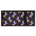 Rainbow Origami Unicorn Pattern Print Trifold Wallet