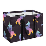 Rainbow Origami Unicorn Pattern Print Utility Tote Bag