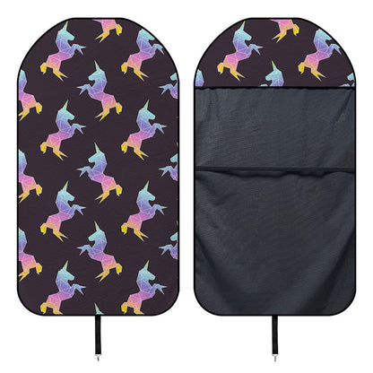 Rainbow Origami Unicorn Pattern Print Waterproof Car Seat Cover