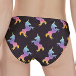 Rainbow Origami Unicorn Pattern Print Women's Panties