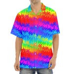 Rainbow Palm Tree Pattern Print Aloha Shirt