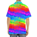Rainbow Palm Tree Pattern Print Aloha Shirt
