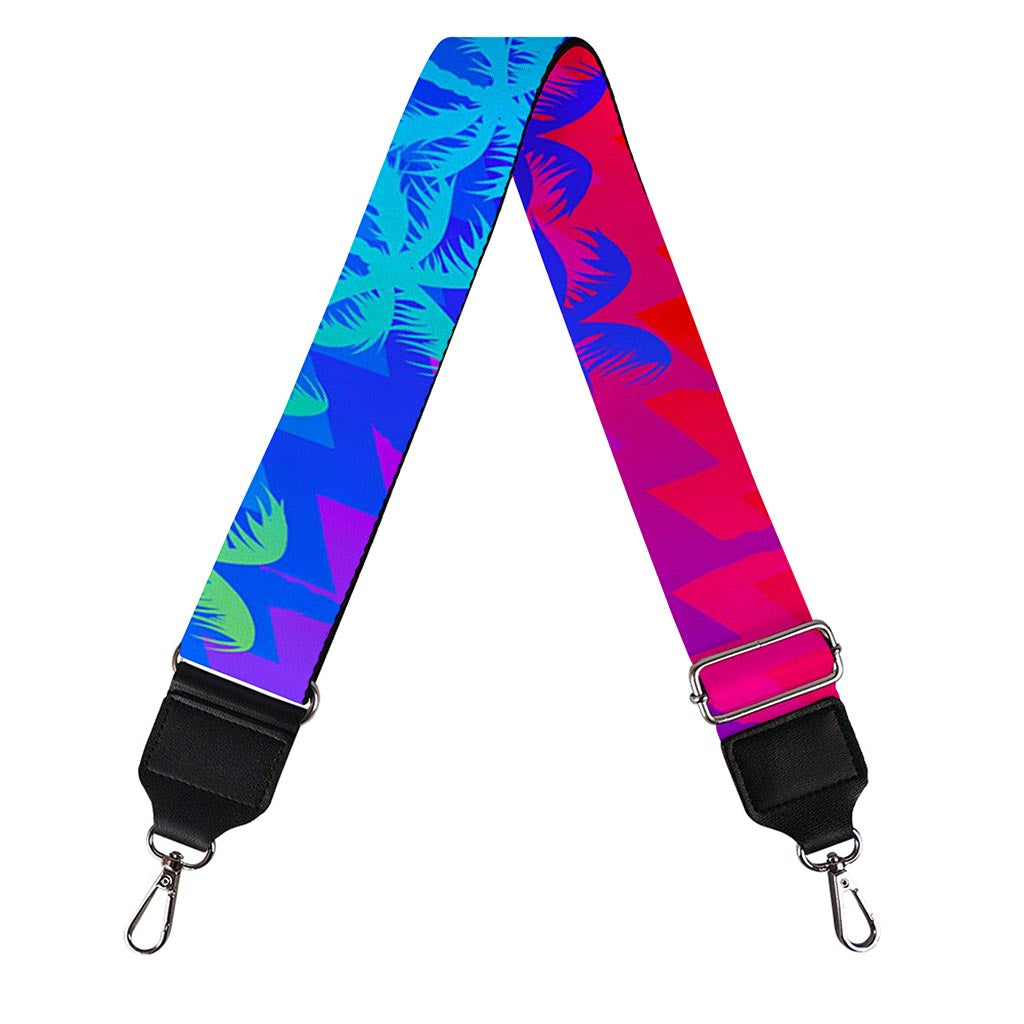 Rainbow Palm Tree Pattern Print Bag Strap
