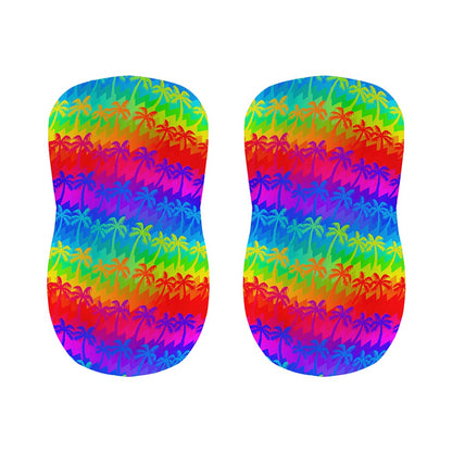 Rainbow Palm Tree Pattern Print Bar Stool Covers