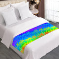 Rainbow Palm Tree Pattern Print Bed Runner
