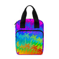 Rainbow Palm Tree Pattern Print Bible Tote Bag