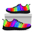 Rainbow Palm Tree Pattern Print Black Running Shoes