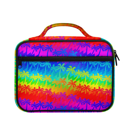 Rainbow Palm Tree Pattern Print Briefcase Bible Bag