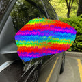 Rainbow Palm Tree Pattern Print Car Side Mirror Covers