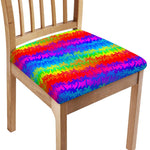 Rainbow Palm Tree Pattern Print Chair Cushion Cover