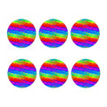 Rainbow Palm Tree Pattern Print Coaster Set