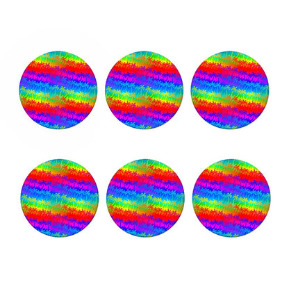 Rainbow Palm Tree Pattern Print Coaster Set