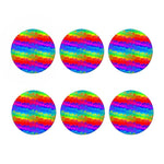 Rainbow Palm Tree Pattern Print Coaster Set