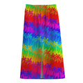 Rainbow Palm Tree Pattern Print Cotton Front Slit Maxi Skirt