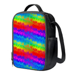 Rainbow Palm Tree Pattern Print Crossbody Lunch Bag