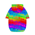 Rainbow Palm Tree Pattern Print Dog Zip Up Hoodie