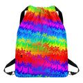 Rainbow Palm Tree Pattern Print Drawstring Backpack