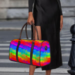 Rainbow Palm Tree Pattern Print Duffle Bag