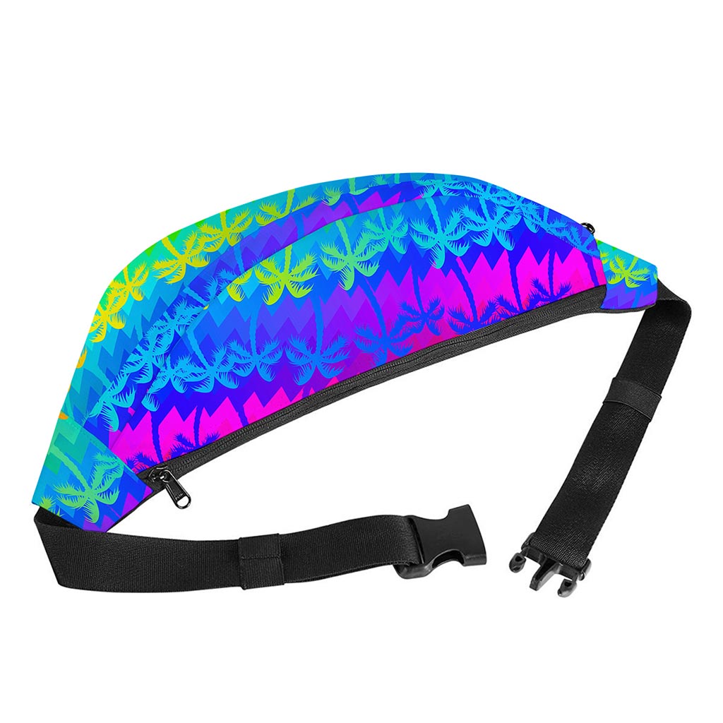 Rainbow Palm Tree Pattern Print Fanny Pack