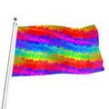 Rainbow Palm Tree Pattern Print Flag