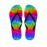 Rainbow Palm Tree Pattern Print Flip Flops