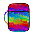 Rainbow Palm Tree Pattern Print Front Pocket Bible Bag