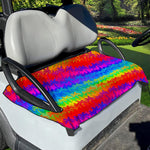 Rainbow Palm Tree Pattern Print Golf Cart Seat Cover