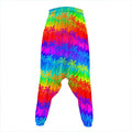 Rainbow Palm Tree Pattern Print Hammer Pants