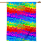 Rainbow Palm Tree Pattern Print House Flag