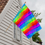 Rainbow Palm Tree Pattern Print House Flag