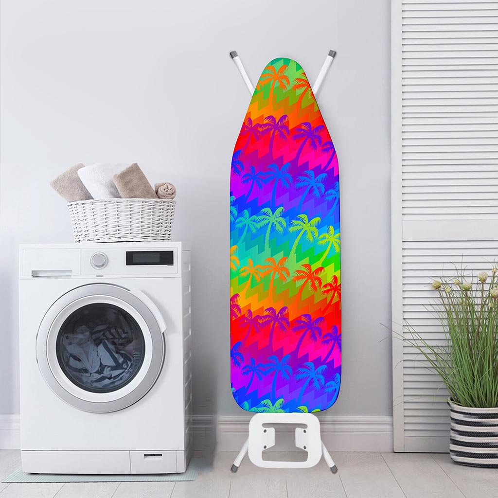 Rainbow Palm Tree Pattern Print Ironing Board Cover