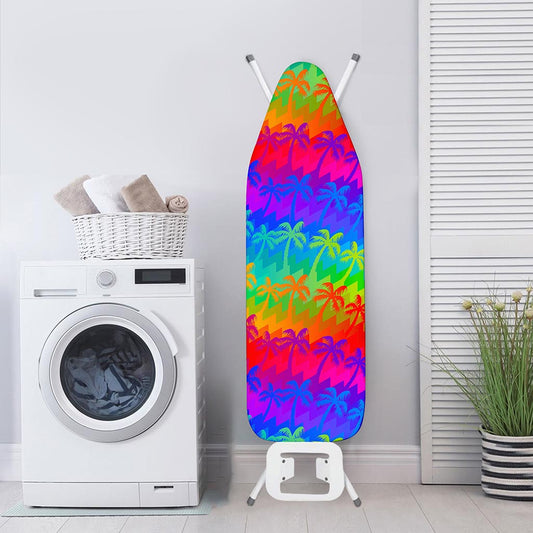 Rainbow Palm Tree Pattern Print Ironing Board Cover