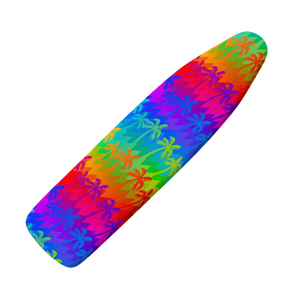 Rainbow Palm Tree Pattern Print Ironing Board Cover