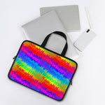Rainbow Palm Tree Pattern Print Laptop Sleeve With Handle